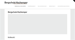 Desktop Screenshot of bergschule-hochempor.de